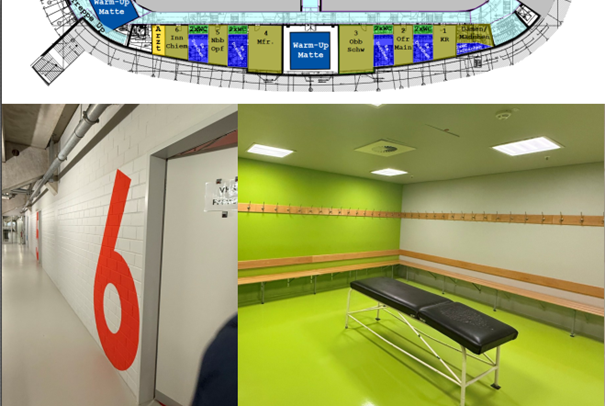 Wo kann ich mich umziehen und duschen?